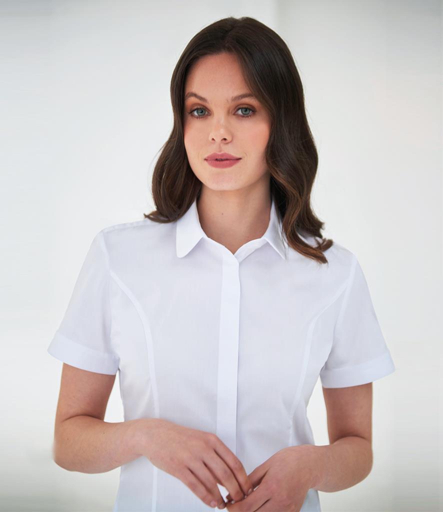 Ladies Soave Short Sleeve Poplin Shirt Brook Taverner BK133