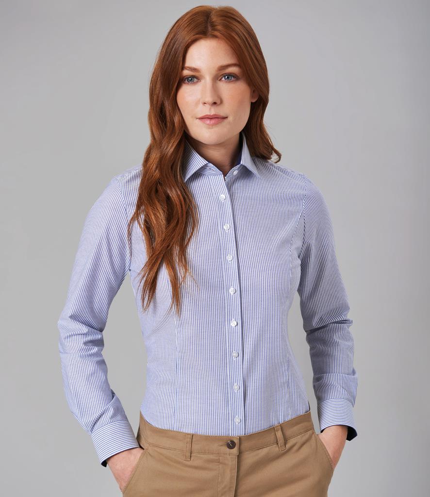 Ladies Mirabel Long Sleeve Stretch Oxford Shirt Brook Taverner BK587