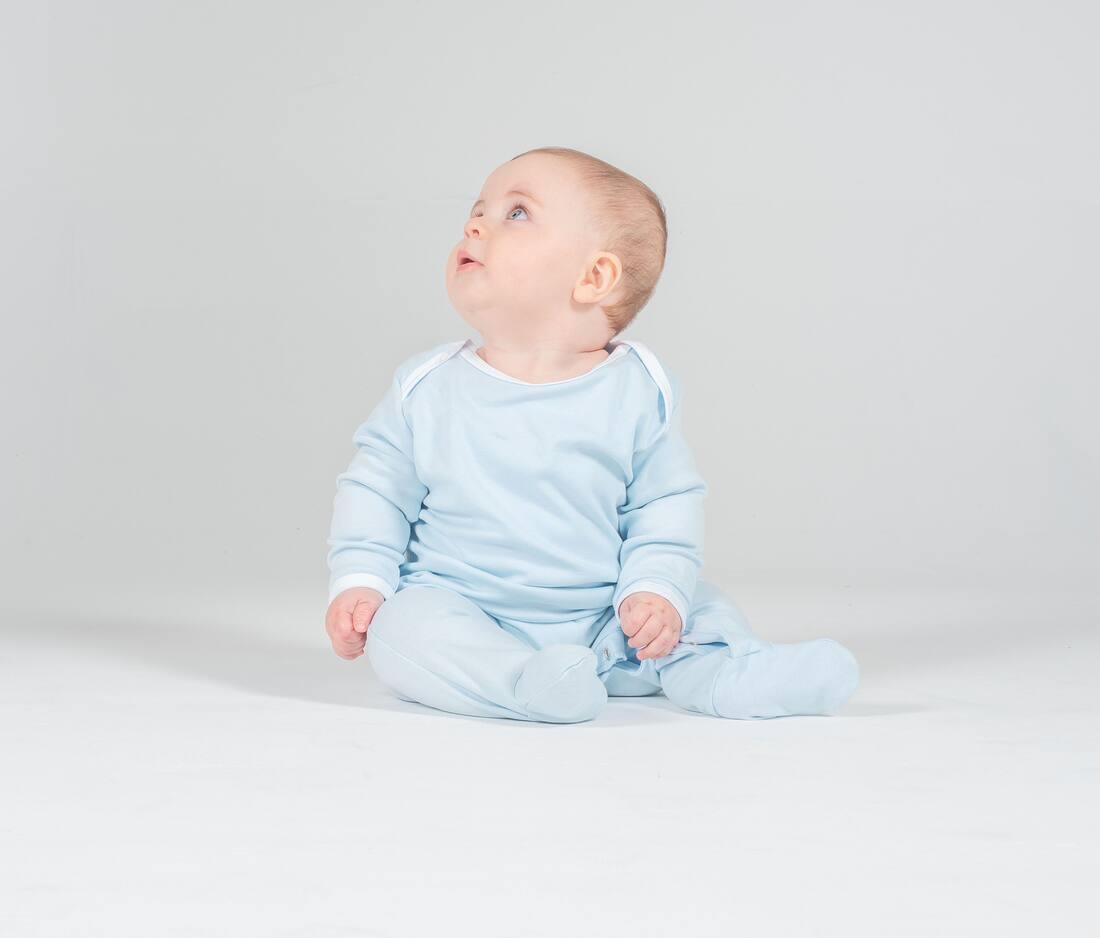 CONTRAST LONG SLEEVED SLEEPSUIT LARKWOOD LW053