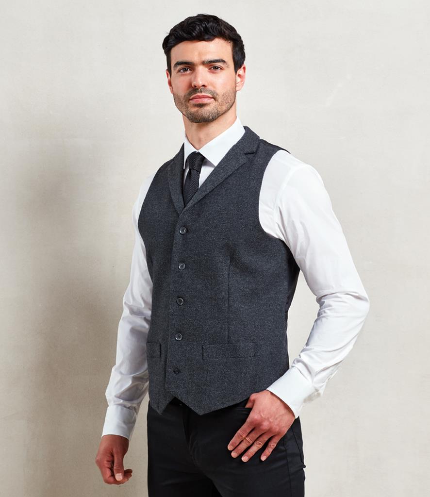 Herringbone Waistcoat Premier PR625