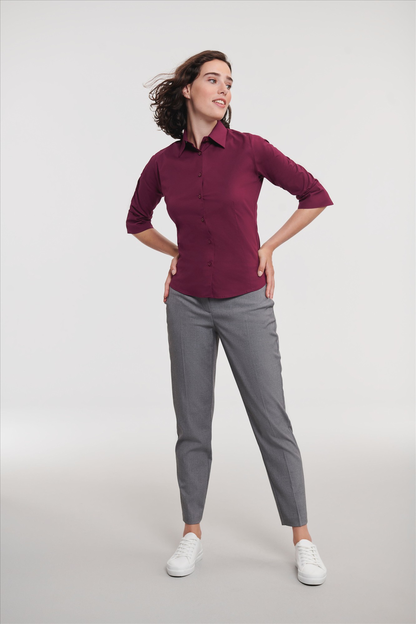 Russell Ladies ¾ sl. Fitted Stretch Shirt Russell 9946F