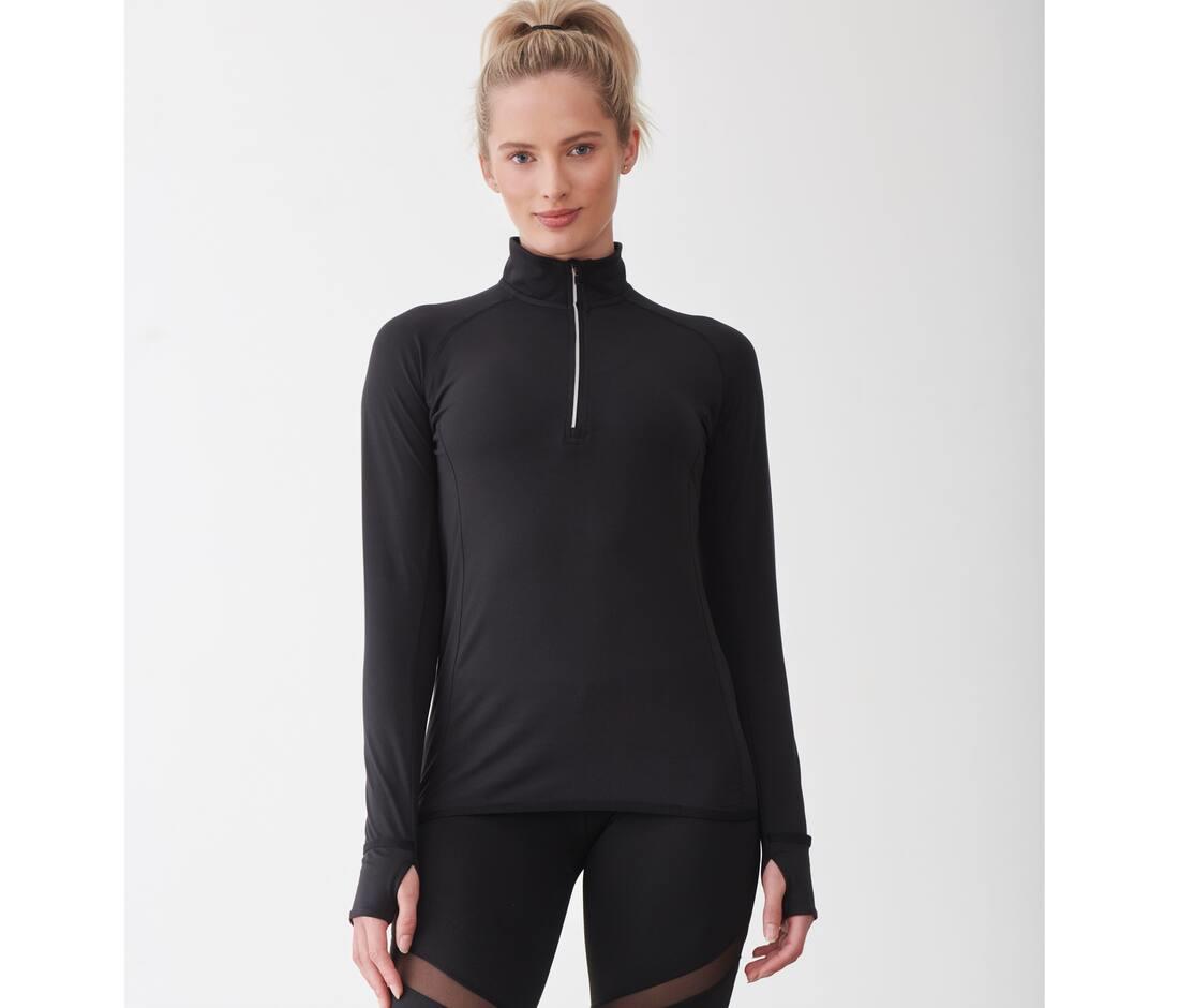 LADIES' LONG SLEEVED 1/4 ZIP TOP TOMBO TL563